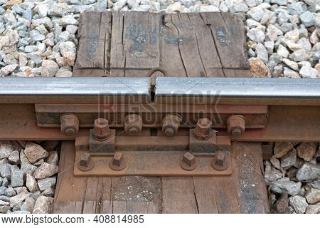 Gap Between Rails At Fishplate Connection Old Railway Balkans