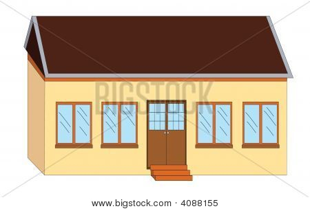 Ilustração de casa escola