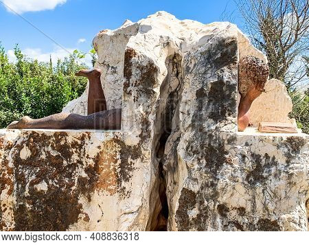 Karmiel, Israel - April 11, 2019: Galil Or Quarries Park At Karmiel - On Of The Best In Israel