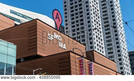San Francisco, Usa - August 2019: The San Francisco Museum Of Modern Art Sfmoma Is A Contemporary Ar