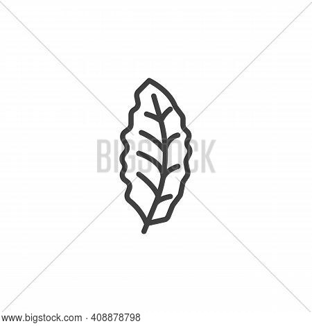 Bay Leaf Line Icon. Linear Style Sign For Mobile Concept And Web Design. Bay Herb Outline Vector Ico