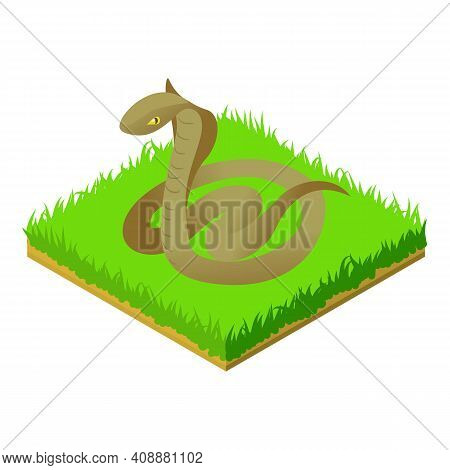 Cobra Icon. Isometric Illustration Of Cobra Vector Icon For Web