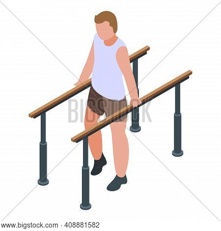 Physical Therapist Walking Icon. Isometric Of Physical Therapist Walking Vector Icon For Web Design 