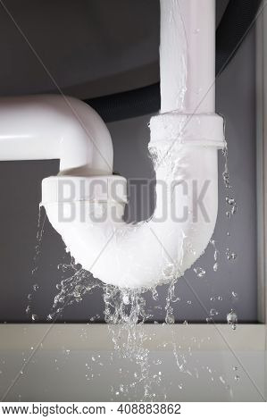 Pipe Water Leak Image & Photo (Free Trial) | Bigstock