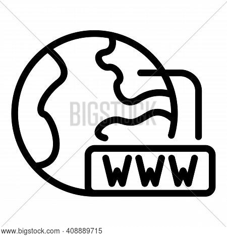 Global Internet Interaction Icon. Outline Global Internet Interaction Vector Icon For Web Design Iso