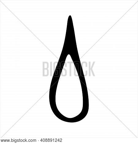 Drop, Isolated Simple Hand Drawn Illustration In Doodle Style