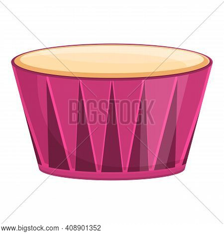 Drum Instrument Icon. Cartoon Of Drum Instrument Vector Icon For Web Design Isolated On White Backgr