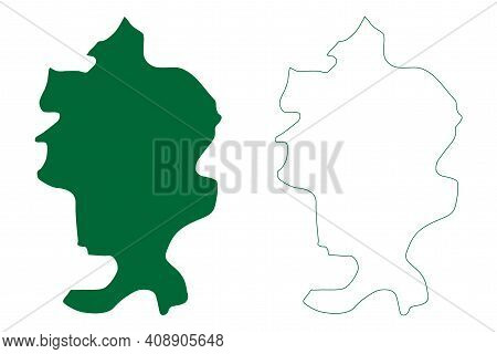 Kamle District (arunachal Pradesh State, Republic Of India) Map Vector Illustration, Scribble Sketch