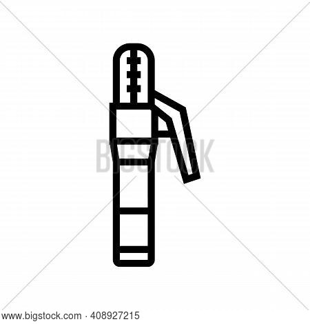 Work Clamp Welding Machine Line Icon Vector. Work Clamp Welding Machine Sign. Isolated Contour Symbo