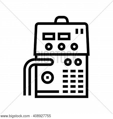 Semiautomatic Device Line Icon Vector. Semiautomatic Device Sign. Isolated Contour Symbol Black Illu