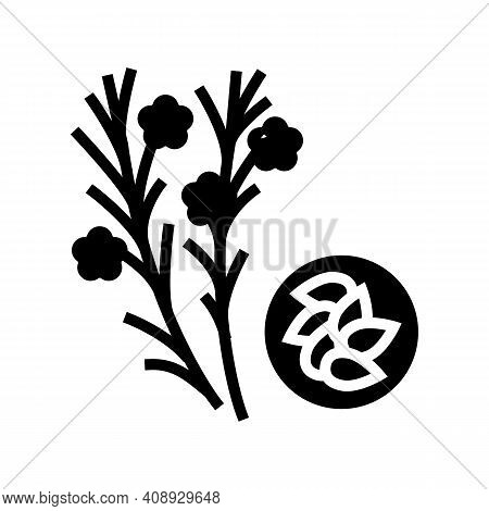 Flax Groat Glyph Icon Vector. Flax Groat Sign. Isolated Contour Symbol Black Illustration