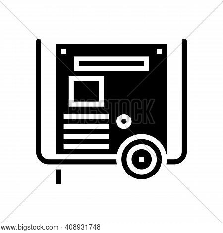 Transformer Electric Equipment Glyph Icon Vector. Transformer Electric Equipment Sign. Isolated Cont