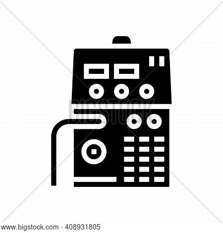 Semiautomatic Device Glyph Icon Vector. Semiautomatic Device Sign. Isolated Contour Symbol Black Ill