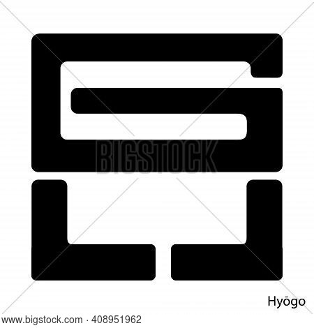 Coat Of Arms Of Hyogo Is A Japan Prefecture. Vector Heraldic Emblem