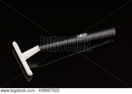 Lviv, Ukraine - July 11, 2020: Bic Disposable Razor