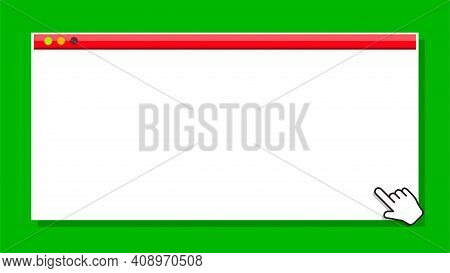 Window Form Blank On Green For Banner Background, Template Window Frame On Green, Copy Space, Mock-u