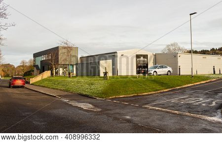 Kirkcudbright, Scotland - 28th December 2020: Castle Maclellan Foods Limited Factory On The Dee Walk
