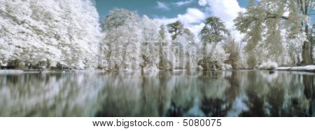 Paisagem panorâmica de infravermelha