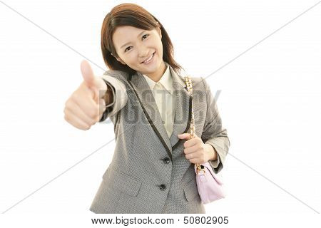 Women who smile happily