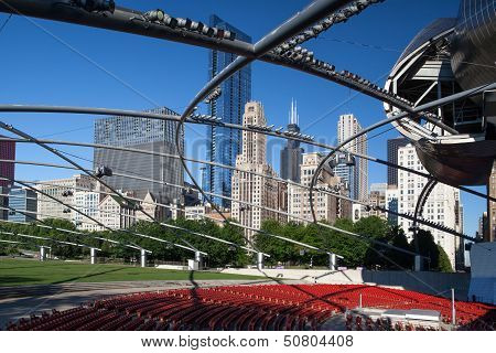 Chicago - July 12: Jay Pritzker Pavilion In Millennium Park On July 12, 2013 In Chicago