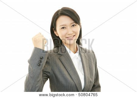 Women who smile happily