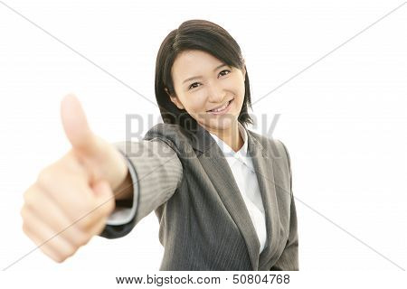 Women who smile happily