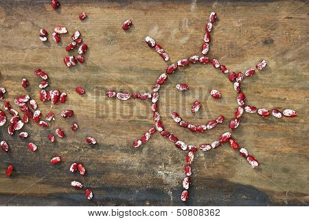 Sun From Red And White Beans