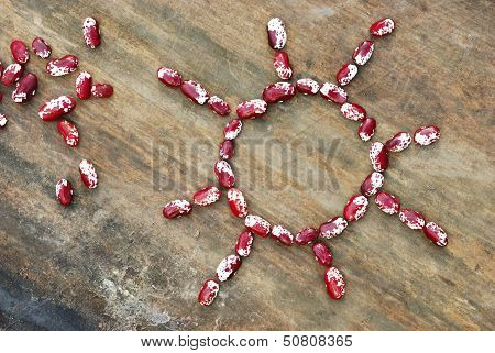 Sun From Red And White Beans
