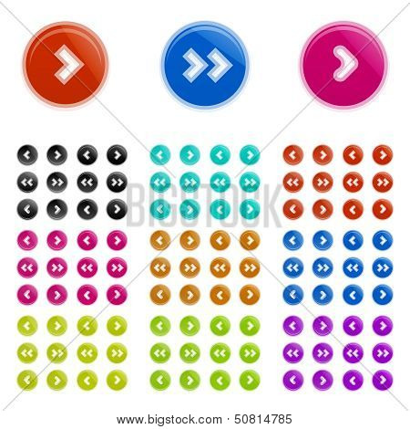 Set Of Clean Color Vector Arrows Icons