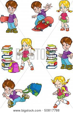 Characters. Schoolchild