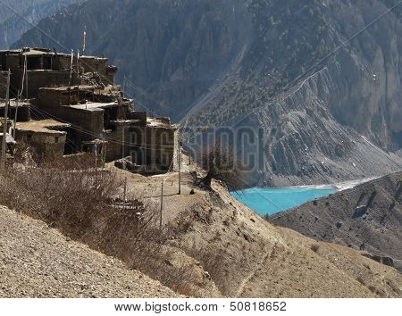 Ghusang And Lake Ganggapurna