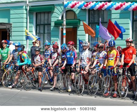 Russland, Omsk, am 9. Mai.