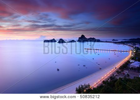 Sunrise View Of Ao Manao Bay In Thailand