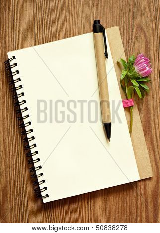 Aster Bud On A Notepad