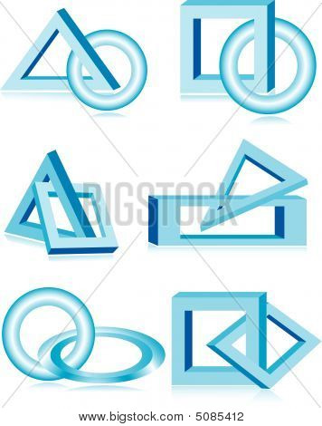 Blu Vector Design elementi