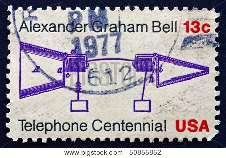 Postage Stamp Usa 1976 Bell's Telephone Patent Application