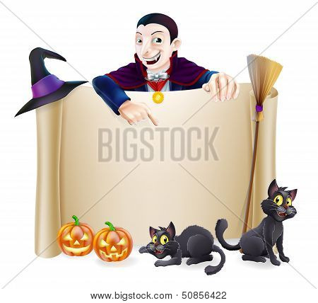 Halloween Dracula Banner