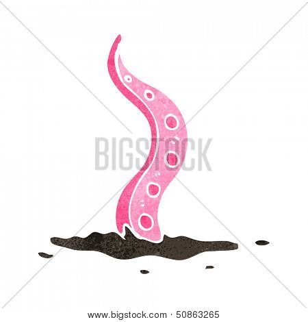 retro cartoon pink tentacle