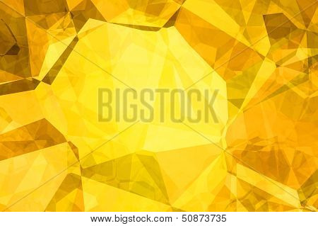 Abstract background - golden crumpled paper.