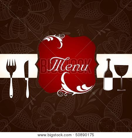 Restaurant menu card design. 