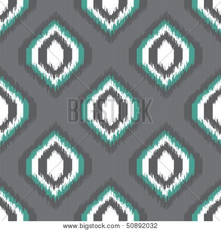 Geometric retro ikat tribal seamless pattern in indian style for web design or home decor