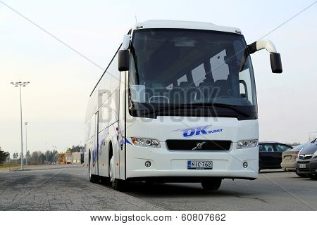 Volvo Coach Bus Waiting For Passengers
