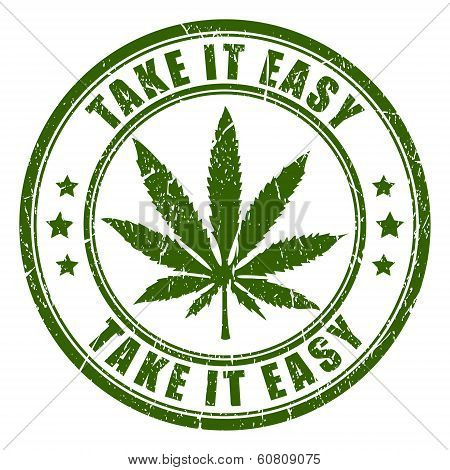 Cannabis rastaman vector stamp