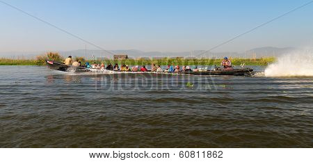 People Transportation Wooden Long Boat
