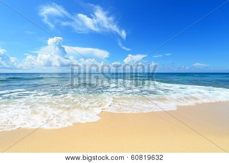Blue sky and beautiful beach
