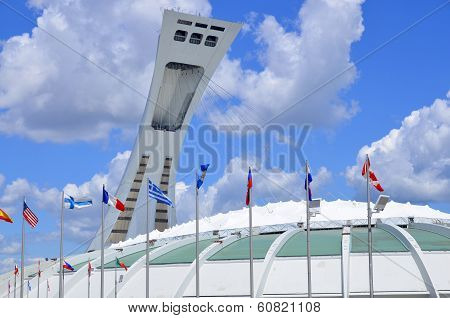 he Montreal Olympic Stadium and tower