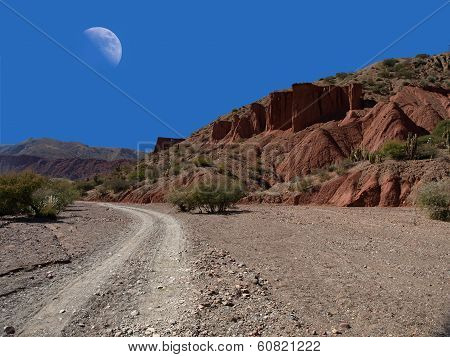 Moon above Tupiza