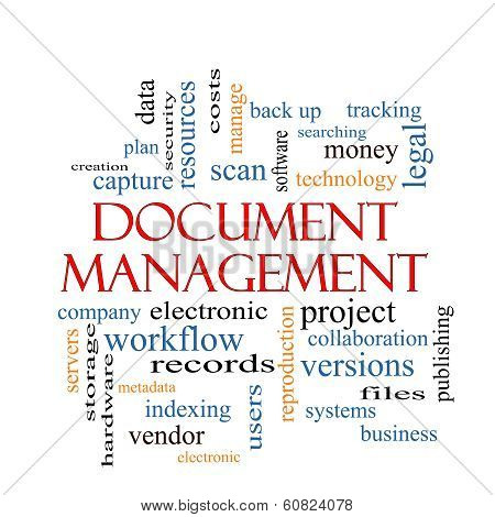 Document Management Word Cloud Concept