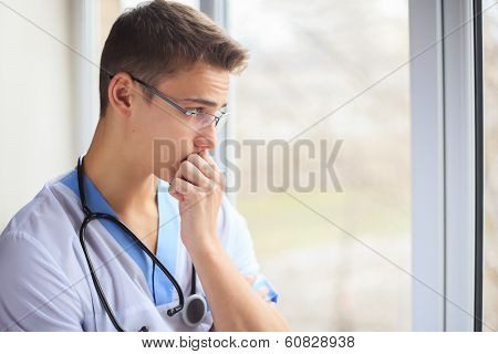 Thoughtful Young Doctor