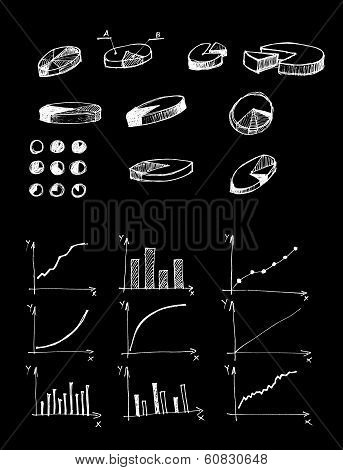 Diagrams And Pie Charts And Other Infographics Drawing